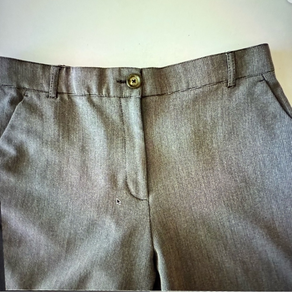 Laura Ashley women’s light brown, trouser pants herringbone plaid size 16 - Picture 2 of 5